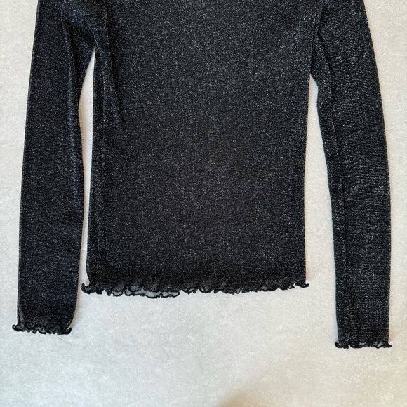 MADISON & BERKELEY SHEER SPARKLY LONG SLEEVE TOP - Picture 3 of 7